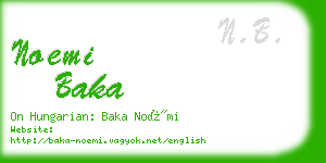 noemi baka business card